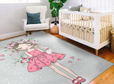 Alfombra 'Corazón' en el dormitorio de una bebé niña, añadiendo un toque de magia y color con sus patrones intrincados y colores vibrantes. El diseño de la alfombra crea un ambiente acogedor y estimulante, perfecto para jugar o descansar, convirtiéndose en una pieza central encantadora y funcional para la habitación infantil. Lavable en lavadora, base antideslizante, sin pelusas e hipoalergénica.